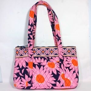 VERA BRADLEY Purse Handbag Satchel Retired Pattern- LOVES ME Pink/Blue/Orange